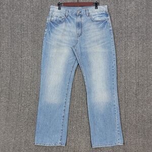 Gap 1969 Jeans Mens 34x30* Blue Premium Loose Relaxed Straight Medium Wash Denim